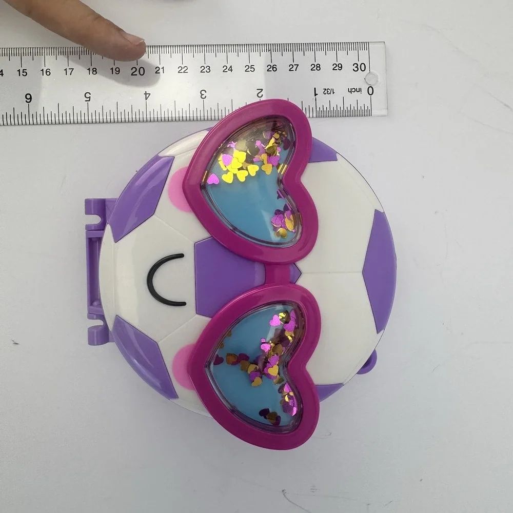 Mattel POLLY POCKET Pocket World Outdoor‎ Sports Purple Soccer Ball Case Figure